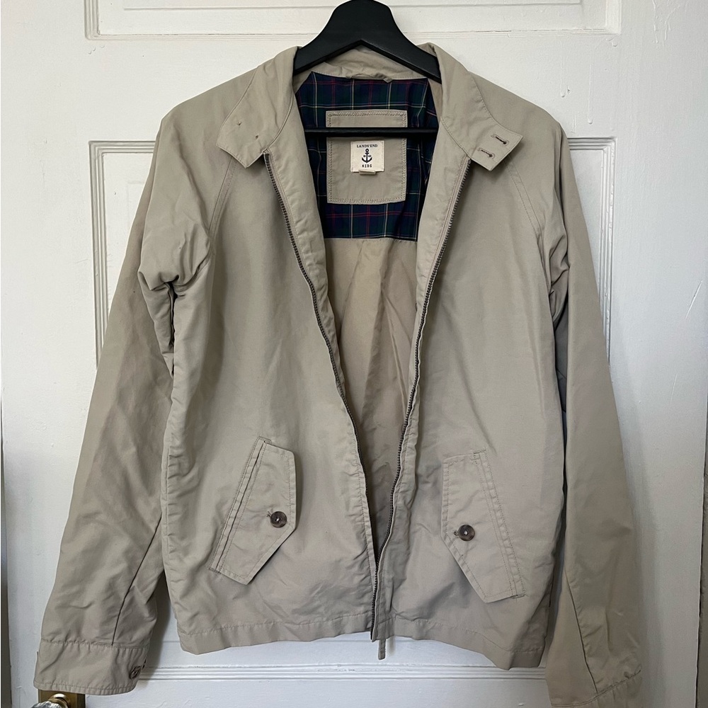 Lands End Kids Beige Jacket sz L 14-16